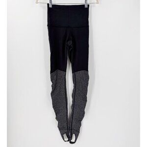 Lululemon Wunder Under 2 High Rise Stirrup Herringbone Leggings Yoga Pilates